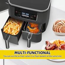 1pc/3pcs/Set Air Fryer Accessories, Multipurpose Air Fryer Accessories, Stackable Air Fryer Rack, Grill Mesh, Stainless Steel Baking Tray, Round/Square/Rectangular Stainless Steel Air Fryer Rack Set - Fit For Oven And Air Fryer, Dishwasher , Perfect For Healthy Holiday Baking - Reusable Stackable Rack, Easy To Clean, Kitchen Gadgets