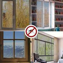 MCSWSEE Mosquiteras para Ventanas, 120x130cm Cortina de Mosquitero para Ventana, Mosquitero para Ventana con Cinta Adhesiva, Chincheta y Cinta Mágica, Mallas para Ventanas de Casa, Dormitorio ()(Gris) - Tipo 1 - Ver 8