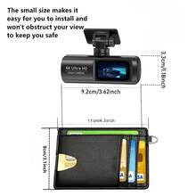 Cámara de salpicadero 4K WIFI Ultra HD, compatible con hasta 256GB, pantalla IPS de 3.73", sensor G incorporado, ángulo de visión de 170°, monitoreo de estacionamiento las 24 horas, rango dinámico amplio, visión nocturna, cámara frontal HD, grabación en bucle, compatible con 256GB, incluye tarjeta de memoria de alta velocidad de 64GB, cámara de salpicadero para automóvil, cámara de salpicadero para smartphone, video de alta calidad