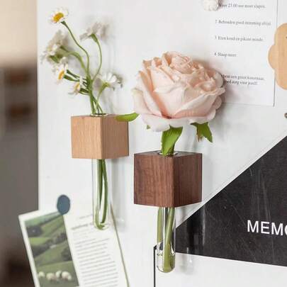 Refrigerator Magnets, Small Vases, Hydroponic Flower Vase Refrigerator Stickers, Flower Containers, Mini Vases, Home Decor, Holiday Gifts, Kitchen Decor, Garden Decor