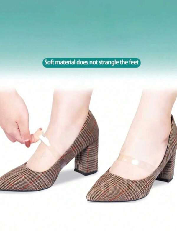 1 Pair Of High-Heel Shoe Laces, Anti-Slip Transparent Secure Laces, Women's Anti-Slip High-Heel Shoes