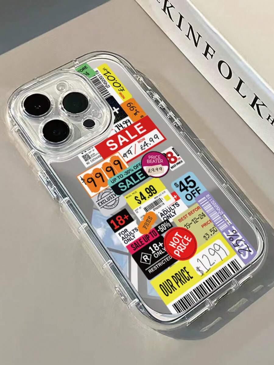 1pc Colorful Patchwork Mirror Phone Case With Makeup Mirror, 1.5mm PC Hard Shell 2-In-1 Full Coverage Airbag Anti-Drop Precise Hole Camera Ring Protection, Compatible With IPhone 17/17 Pro/Air/17 Pro Max/16 Pro Max/15 Plus/14/13/12/11/16E, Gift For Men/Women/Friends/Girlfriend - Mirror - View 1