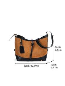 2025 Nuova borsa vintage opaca, borsa a spalla/sotto braccio da pendolare alla moda, borsa a tracolla di grande capacità