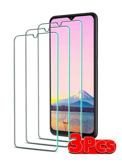3Pcs HD Tempered Glass Compatible WithSamsung M32 4G M32 4G/F22/M22 M32 5G M33 5GM51 M52 5G M53 5G S21FE S22 S22+ S23 S23+ S23FE S24 S24 Ultra S24+ S24FE S25 S25 Cheap Glass Protector Tempered Glass For Work Use