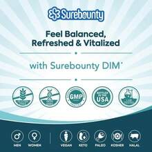 Surebounty DIM Supplement 300mg For Women &Amp; Men, Estrogen Balance &Amp; Metabolism, Hormone Balance, Menopause Support, Energy Maintainence, High Absorption With Black Pepper Extract, 120 Caps - Tên hương vịA - Xem 7