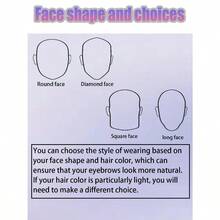 False Eyebrows For Women Realistic Human Hair Brow Extensions Easy To Use And Reusable Fake Eyebrows For Natural Look - Black - View 6