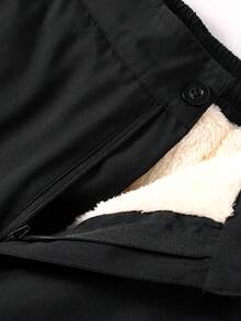 بنطلون شتوي للرجال مصنوع من الجرافين دافئ وناعم، بنطلون خارجي للرياضة والترفيه مقاوم للرياح مصنوع من الكشمير الدافئ، ذو ساق مستقيمة، مناسب للياقة البدنية والجري والأنشطة الخارجية الأخرى.