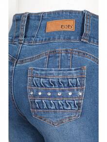 Women's Colombian Skinny Jeans - Medium Wash - View 2