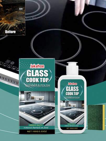 Multi-Purpose Cleaner, Cleaning Milk, Kitchen Cleaner, Ceramic Stove Cleaner And Polish, For Household Kitchen Cleaning Of Induction Cooktop And Ceramic Stove, Removes Stains