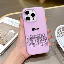 Popular Korean Group E-EnhypenS Phone, Compatible With 17 16e 16 15 14 13 12 11 Pro XR XS X 8 Plus, Soft TPU Matte Double Layer Back, Daily Use Cover, Shockproof Protective, Fashionable Phone, Lightweight, Durable Material, Ultra-Thin Phone, Technology Enthusiast, User Christmas Fall Phone 17 Halloween Accessories - 混合顏色 - 查看 5