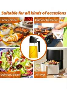 2 In 1 Olive Oil Dispenser And Oil Sprayer - Olive Oil Dispenser Bottle - 2 In 1 Cooking Oil Dispenser And Oil Sprayer, Oil Sprayer Bottle For Cooking, Kitchen, Bbq, Salad, Baking, Suitable For Kitchen, Bbq, Salad. Christmas Supplies - Nhiều màu - Xem 7