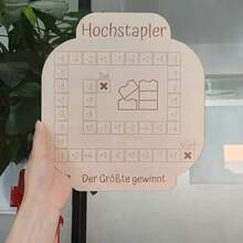 1 Bộ bàn chơi game bằng gỗ đơn giản, đường số khắc laser, đồ chơi xếp hình, thích hợp cho việc rèn luyện logic và giải trí gia đình - Trò chơi cờ bàn trường toán - Xem 3