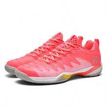 男士专业羽毛球鞋，高弹减震，防滑耐用，运动防护，室内运动鞋，健身房训练鞋，男女运动鞋，轻便透气运动鞋，防滑运动鞋，减震运动鞋，学生训练鞋，俱乐部用鞋，时尚运动鞋，休闲运动鞋，团队训练装备，比赛鞋 - 薔薇粉 - 查看 1