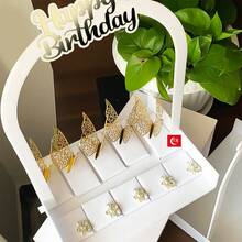 1 Black/White/Transparent Acrylic Tray With Arabic Calligraphy Blessing - Detachable Fruit/Dessert/Cupcake Display Stand, Arabic Style Rectangular Restaurant Serving Tray, Suitable For Family Dining Table, Celebrating Ramadan, Hotel, Party Gathering, Birthday, Afternoon Tea And Entertaining Guests, Etc. Gift Distribution Tray - Multicolor - View 3