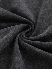 Anime Themed Graphic Tee,Funny,Ble-Sided Washed,Y2k,Streetwear - màu đen - Xem 3