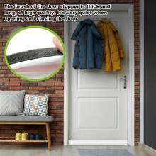  1pc Door Draft Stopper With Brush Reduce Noise, 39" Rubber Door Sweep Breeze Blocker, Soundproofing For Doors, Door Seal,Adjustable Under Door Draft Stoppers, Self-Adhesive Under Door Seal For Dust/Noise/Hot Or Cold Air Insulation(Length:1m) - Multicolor - View 12