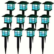 Faebynyx On 24/12, 6 Pieces Of Solar Outdoor Lights, IP44 Waterproof Sidewalk Lights, LED Landscape Lighting Garden Lights, Suitable For Sidewalks, Driveways, Courtyards And Lawns, Solar Garden Decorations, Christmas Decorations - Màu xanh lam - Xem 9