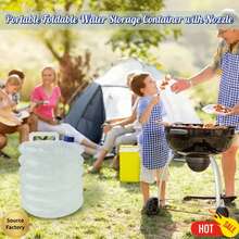 [Portable Folding Water Bucket] Large Capacity 4gal/2.7gal/1.5gal Portable Folding Water Bucket With Tap| Collapsible PE Food- Leakproof Design For RV Camping, Outdoor, Car, Bathroom Storage, Hydration, Compact, Durable, Lightweight, Foldable Bucket For Hikers, Campers