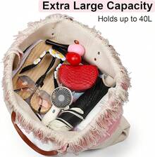 Large Multipurpose Neoprene Beach Tote Bag With Inner Pocket Women/Pool - D3粉紅 - 查看 3