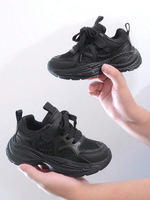 1 Pair Fashionable Solid Color Sports Shoes, Breathable Mesh Athletic Sneakers For All Seasons