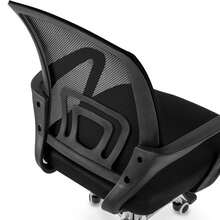 DASCK - Silla de Oficina Silla de Malla Altura Ajustable para Trabajo Silla Escritorio Ergonómica Giratoria - Gris - Ver 4