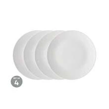 White Basics Coupe Entree Plate 23cm Diameter Set Of 4