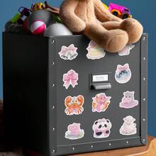 50Pcs Cartoon Animal Bow Stickers Christmas Stickers Winter Merry Stickers Christmas Stickers Cute Stickers Christmas Gift Holiday Stickers Vinyl Waterproof Stickers For Journaling Computer Scrapbook Luggage Water Bottle Phone - Multicolor - View 5