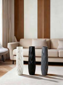 1 قطعة من الأواني الزهور الكبيرة الحديثة القائمة على الأرض لديكور المنزل - إناء زخرفي من البلاستيك خفيف الوزن، ديكور الغرفة، ديكور الغرفة الجمالي، ديكور الغرفة للفتيات المراهقات، إناء زهور جمالي من الزجاج