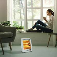BLAUPUNKT QUARTZ HEATER - 2 TUBES - 800W With Two Power Levels (400/800W), Thermal Overload Protection, And Tip-Over Switch. Operates On 220–240V ~ 50/60Hz, Heats By Direct Radiation Via Two Tubes. Guaranteed Top German Quality. - EU F Type Plug(220-240V) - View 4
