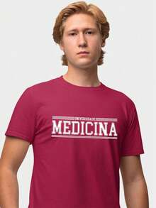 Men T-Shirts - 酒紅色 - 查看 2