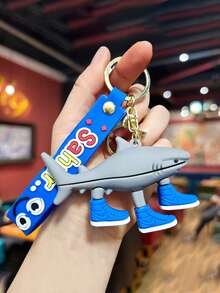 1/5/10个意大利脑珊瑚/脑珊瑚钥匙扣 - 独特PVC钥匙扣 - 美国神话生物火柴人鲨鱼吊坠钥匙扣 - 趣味个性配饰 - 钥匙扣 | 随机款式 - 彩色 - 查看 6