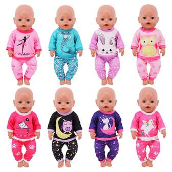 Pijama de manga larga de 18 pulgadas para muñeca American Girl, ropa casual de gasa de verano para muñeca, juguetes de muñeca adolescente