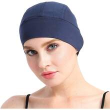 Sleep Cap Hair Loss Home Cover Chemo Women - 均碼+淺米色 - 查看 4