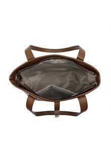 3 pièces Set de sac à main à bandoulière en cuir PU à carreaux avec fermeture éclair, et polyvalent, convient pour un usage quotidien des femmes, grande capacité, élégant sac pour dames d'âge moyen