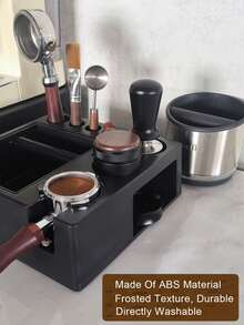 1pc Espresso Tamping Station Knock Box,Tamperstation,Espresso Station Fit For Storage 51-58mmtamper,Distributor,Portafilter,Puck Screenaccessories,9 In 1 Espresso Knock Box And Tamperstation