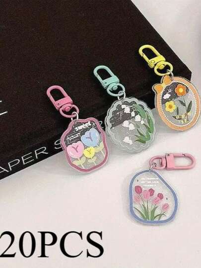 4 piezas/1 pieza Llavero acrílico pequeño, lindo y creativo como regalo exquisito