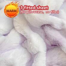 1 cearșaf cu saltea groasă din blană artificială de iepure, husă de protecție pentru saltea, model floral, plușată, caldă, rezistentă la șifonare, detașabilă și lavabilă, dimensiune single/dublă/matrimoniale - ideală pentru dormitor și cameră de oaspeți