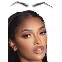 False Eyebrows For Women Realistic Human Hair Brow Extensions Easy To Use And Reusable Fake Eyebrows For Natural Look - Black - View 2