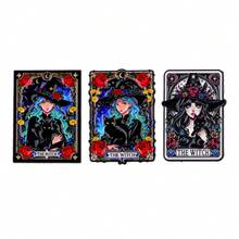 Tarotkarten Hexen Muster Broschen für Kleidung Frauen Männer Emaille Anstecknadeln Abzeichen Anstecknadeln für Rucksack Schmuck Accessoires Geschenke