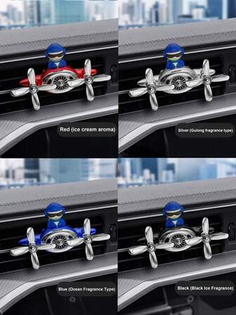 1 Stück Auto Lüftungsclip mit drehbarer flugzeugförmiger Aromatherapie Dekoration, Auto Zubehör Auto Duft