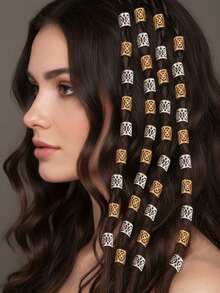 60 Stücke Göttin Zopf Schmuck - Boho Festival Haarschmuck