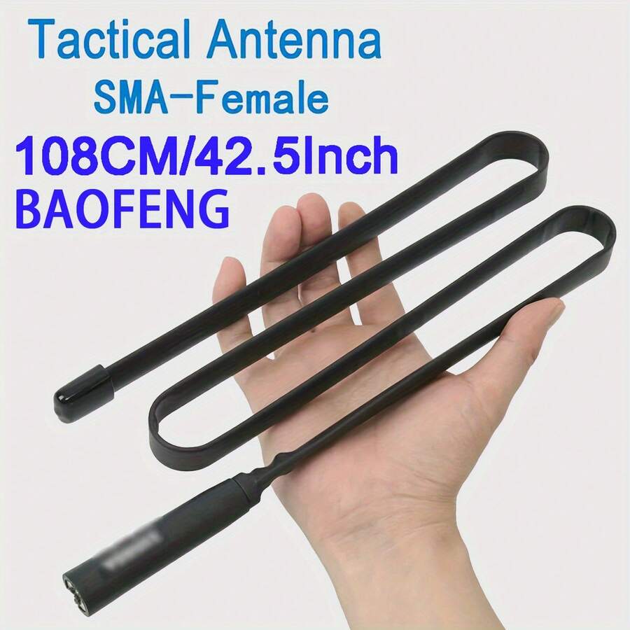 1-Piece Baofeng UV-5R Portable Telescopic Antenna, 108cm/42.5in Upgraded Signal Reception, Flexible And Durable, Suitable For Amateur Wireless Two-Way Radios