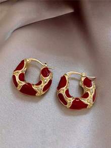 1 Paar modische, vintage strukturierte Creolen mit Strass, luxuriöse, elegante Ohrringe für Frauen