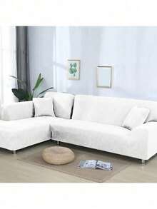 1 tấm bọc ghế sofa co giãn bằng cao su latex màu trơn, kiểu dáng hiện đại, dùng được cả bốn mùa, phủ kín toàn bộ ghế sofa, thân thiện với thú cưng, có thể giặt máy, trang trí nhà cửa thân thiện với thú cưng, phù hợp cho ghế đơn, ghế đôi, ghế ba, ghế bốn chỗ. - trắng - Xem 3