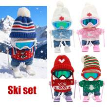 Fashion Ski Outfit! Ski Gear Set With Ski Sweater And Hat, For Labubu, Christmas Holiday Costume Holiday Birthday Gift (Excluding Plush Doll) - Multicolor - View 1