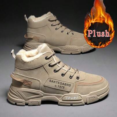 Men's Piuma Boots, Outdoor Sports High-Top Men's Boots For Autumn/Winter, PU Leather Water-Resistant Hiking Boots, Trekking Boots, Outdoor Camping Adventure Hunting Boots, Lace-Up Outdoor Sports Safety Boots/Shoes For Autumn/Winter Outdoor Activities