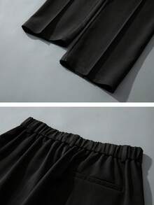 Men's Casual Straight-Leg Trousers, Fashionable & Minimalist, Autumn/Winter - Black - View 6