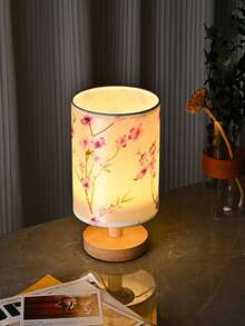 1 件装饰夜灯，创意布艺印花床头灯，卧室氛围灯，书房/书桌台灯，LED