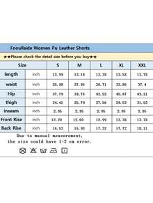 Fooullaide Women's PU Leather High Waist Fitted Mini Shorts, Slim Straight Leg Sexy Leather Pants For Autumn/Winter - 棕色 - 查看 6