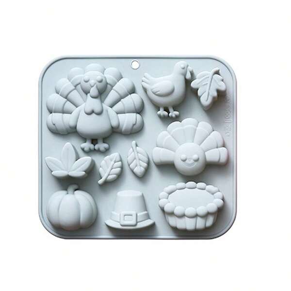 Fall Thanksgiving Chocolate Molds Pumpkin Turkey Silicone Molds For Thanksgiving Day Decor